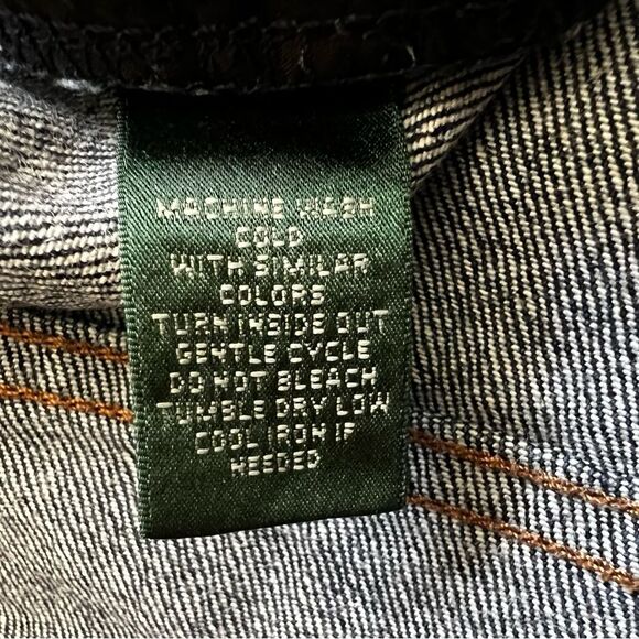 RALPH LAUREN Women’s Classic Straight Jeans Mid Rise Dark Blue Wash Size 4 - Picture 10 of 10